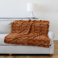Faux Fur Throw Blanket 50"x60" – Camel
