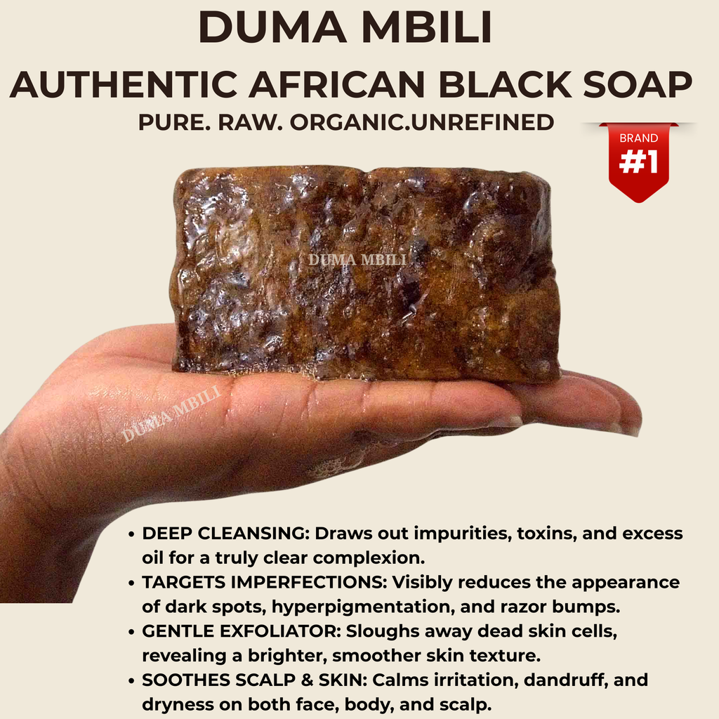 Authentic African Black Soap – Organic Skincare for Clear & Glowing Skin